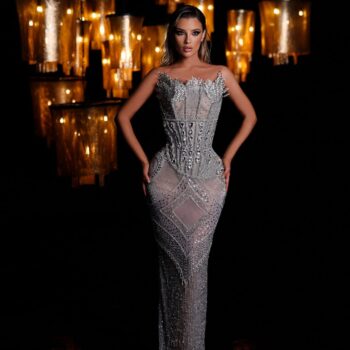 Silver Rhinestone Gown